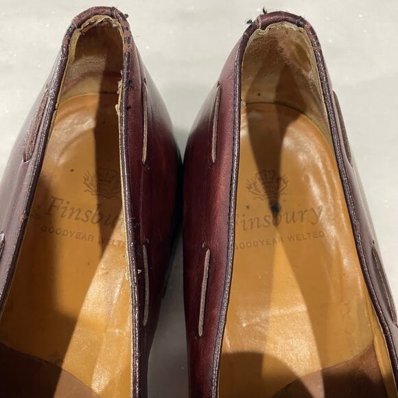 Finsbury Classic Goodyear Welted Men 11.5 Shoes Brown Tassel Loafers Slipon READ - Picture 13 of 13